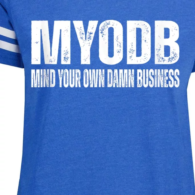 Harris Walz 2024 Mind Your Own Damn Business Enza Ladies Jersey Football T-Shirt