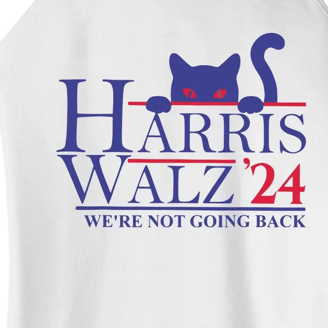 Harris Waltz 2024 Were Not Going Back Funny Cat Lady Women’s Perfect Tri Rocker Tank