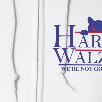 Harris Waltz 2024 Were Not Going Back Funny Cat Lady Full Zip Hoodie