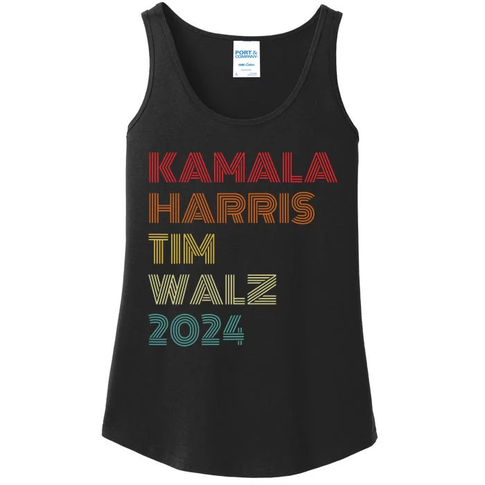 Harris Walz 2024 Kamala Harris Tim Walz Waltz Vintage Style Ladies Essential Tank