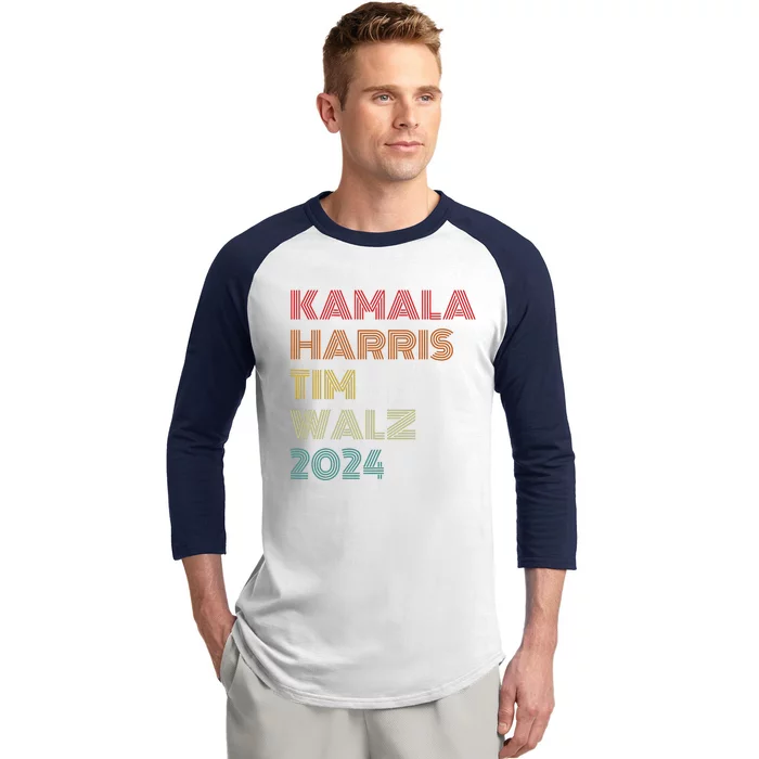 Harris Walz 2024 Kamala Harris Tim Walz Waltz Vintage Style Baseball Sleeve Shirt