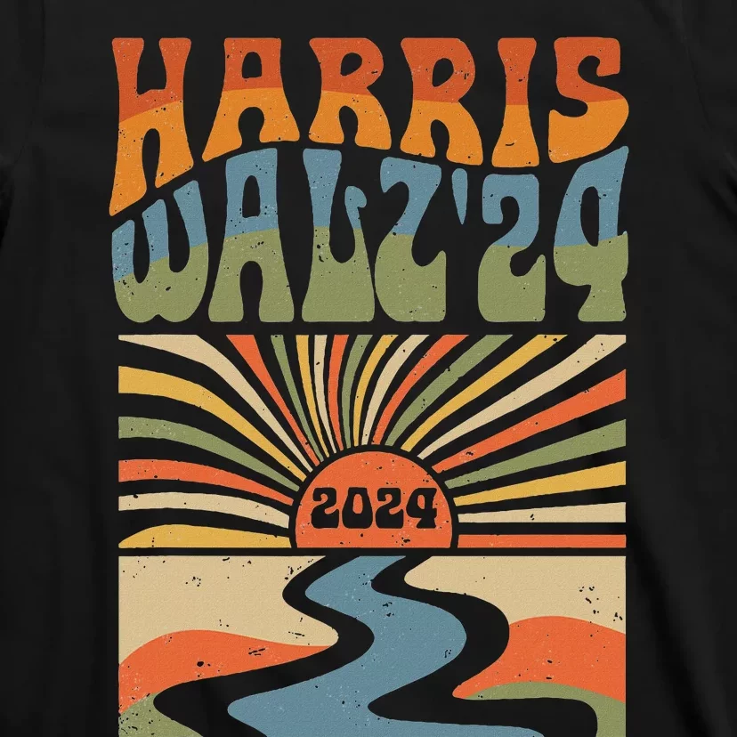 Harris Waltz 2024 Election Kamala Harris Usa Flag High Heels T-Shirt