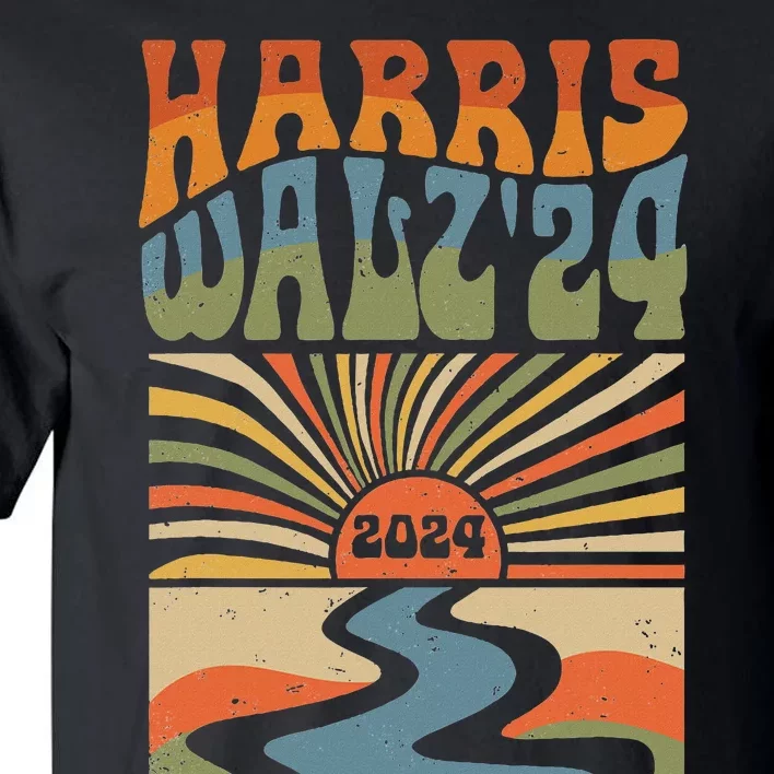 Harris Waltz 2024 Election Kamala Harris Usa Flag High Heels Tall T-Shirt