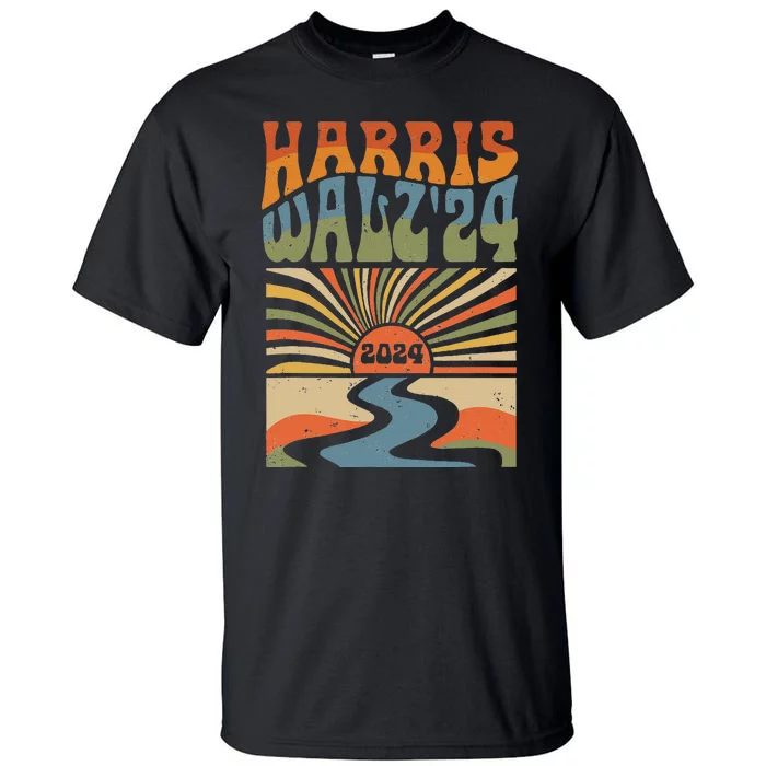 Harris Waltz 2024 Election Kamala Harris Usa Flag High Heels Tall T-Shirt