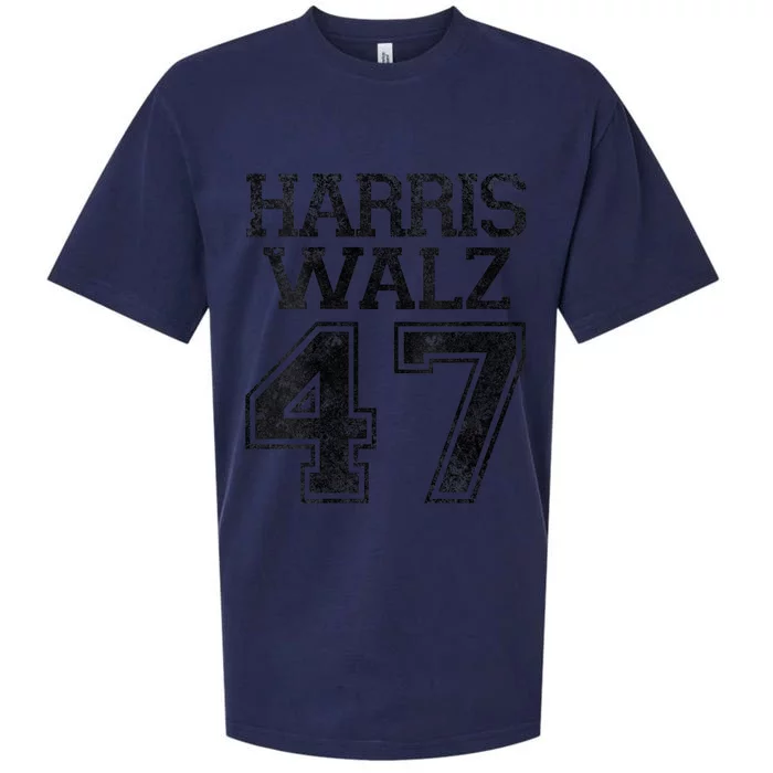 Harris Walz 2024 Campaign For President Vintage Harris Waltz Sueded Cloud Jersey T-Shirt