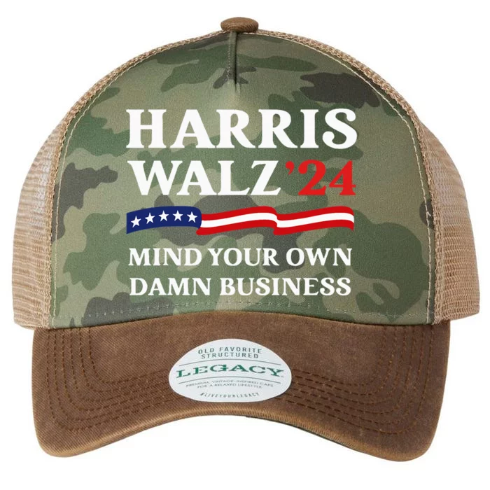 Harris Waltz 2024 Mind Your Own Damn Business Legacy Tie Dye Trucker Hat