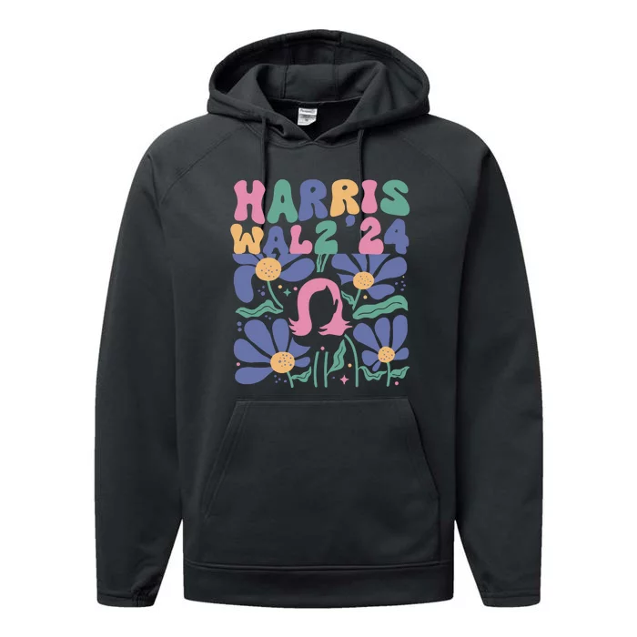 Harris Walz 24 Performance Fleece Hoodie