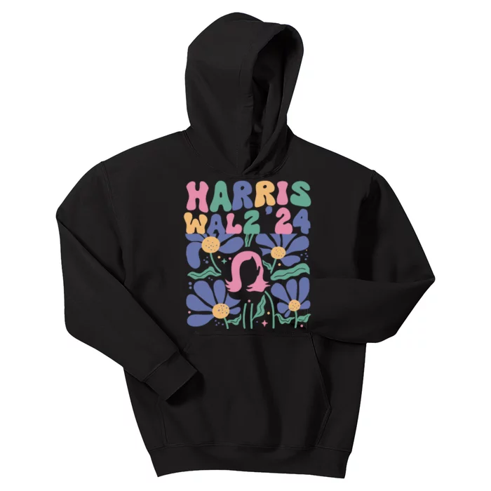 Harris Walz 24 Kids Hoodie