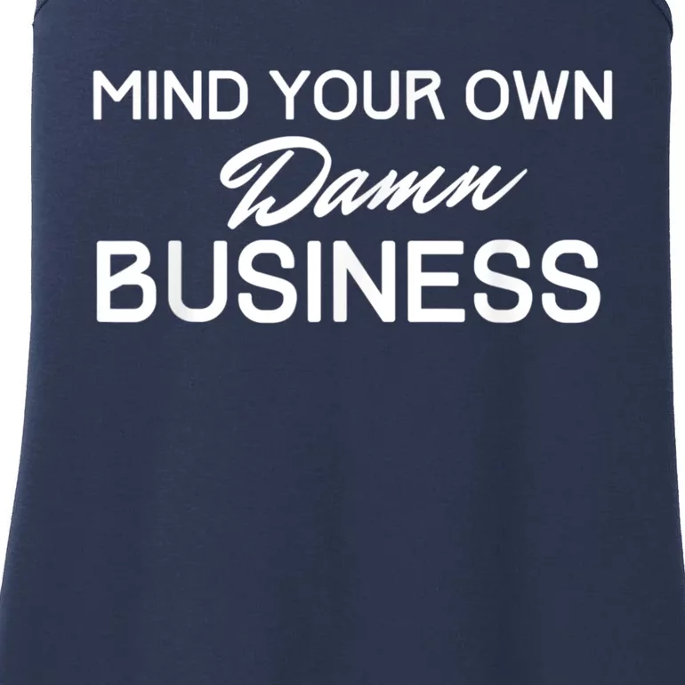 Harris Walz 2024 Mind Your Own Damn Business Ladies Essential Tank