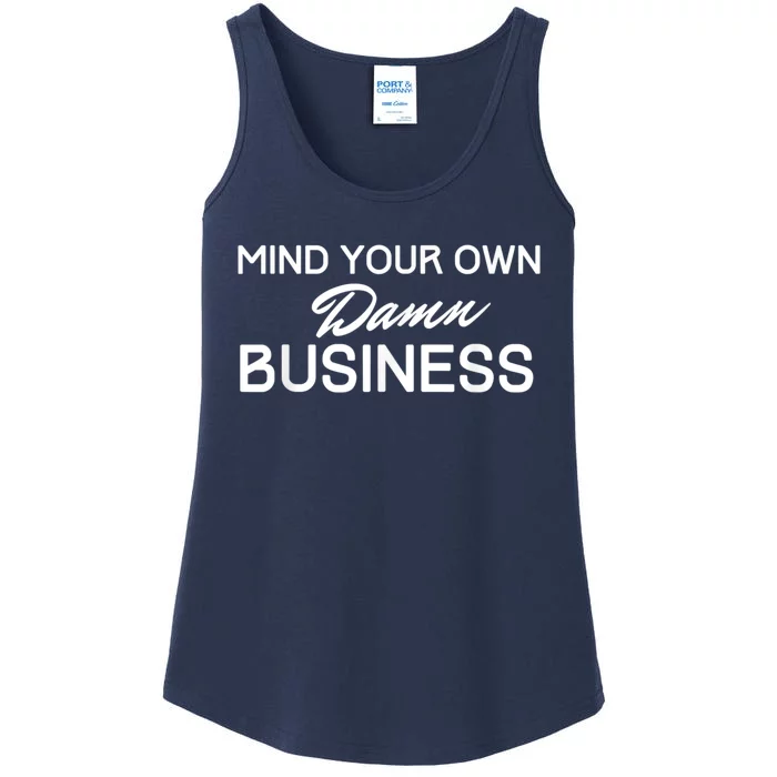 Harris Walz 2024 Mind Your Own Damn Business Ladies Essential Tank