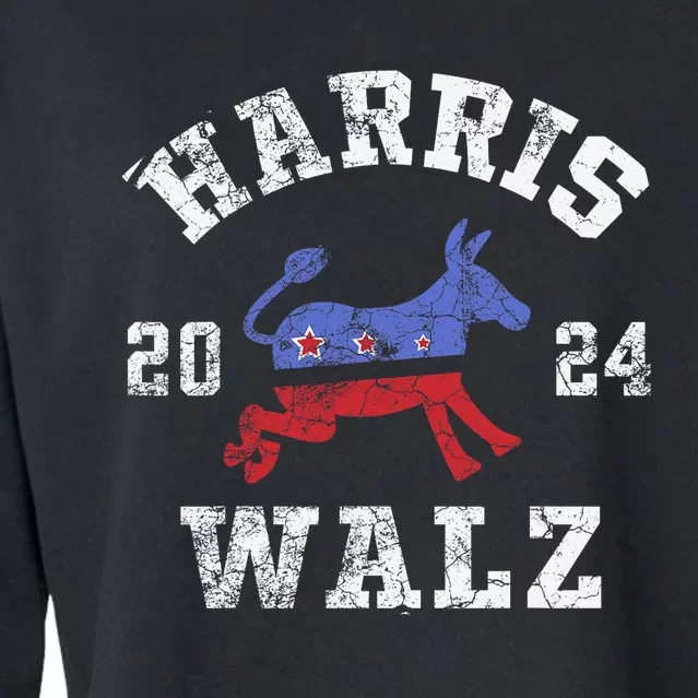 Harris Waltz 2024 Election Kamala Harris Tim Waltz Cropped Pullover Crew