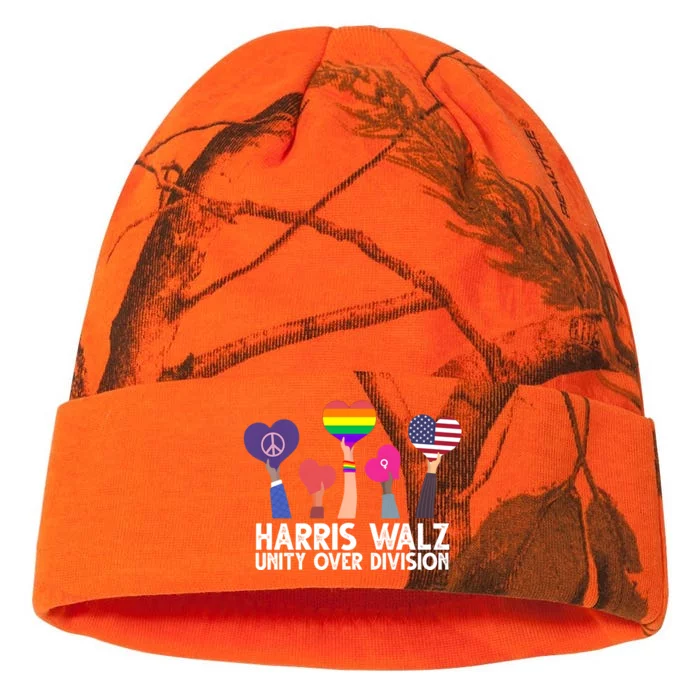 Harris Waltz 2024 Unity Over Division Lgbtq Equality Kati - 12in Camo Beanie