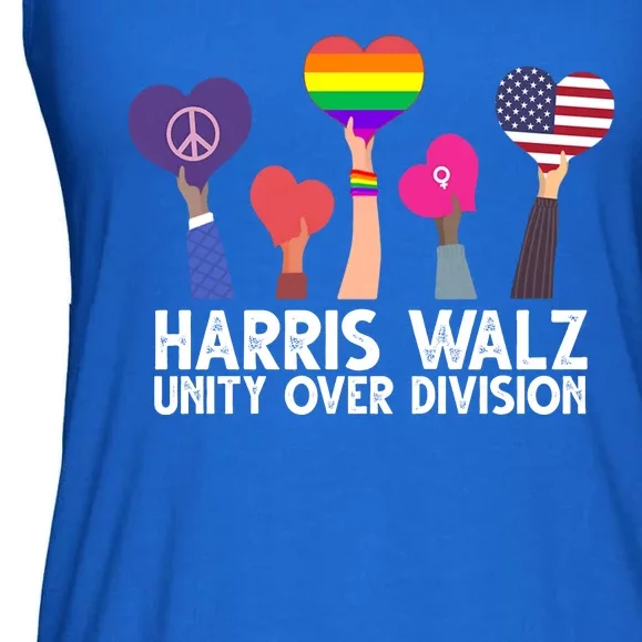 Harris Waltz 2024 Unity Over Division Lgbtq Equality Ladies Essential Flowy Tank