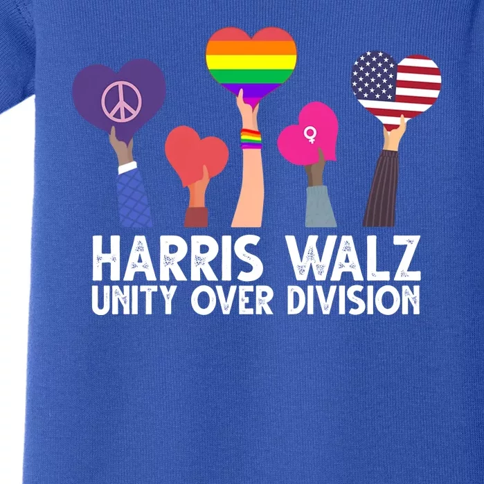 Harris Waltz 2024 Unity Over Division Lgbtq Equality Baby Bodysuit