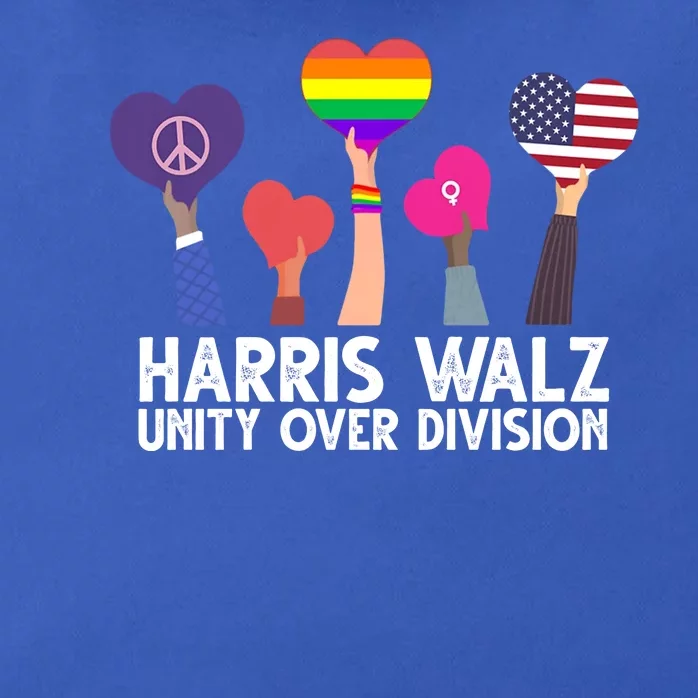 Harris Waltz 2024 Unity Over Division Lgbtq Equality Zip Tote Bag