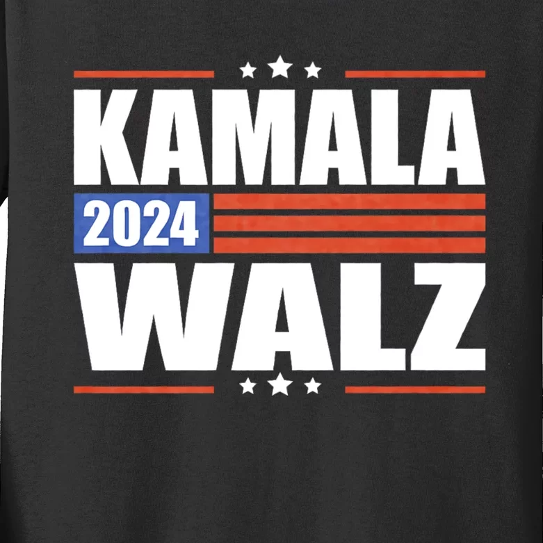 Harris Waltz 2024  Kamala Harris Tim Waltz 2024 Kids Long Sleeve Shirt