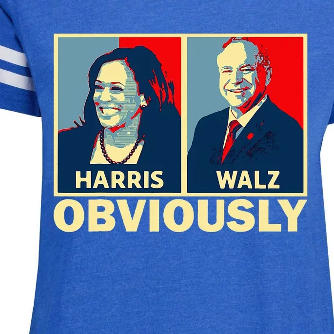 Harris Waltz 2024 Obviously Tim Walz Kamala Harris 2024 Enza Ladies Jersey Football T-Shirt