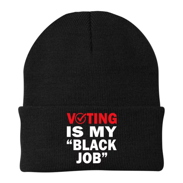 Harris Waltz 2024 Kamala Harris 2024 Voting Is My Black Job Knit Cap Winter Beanie