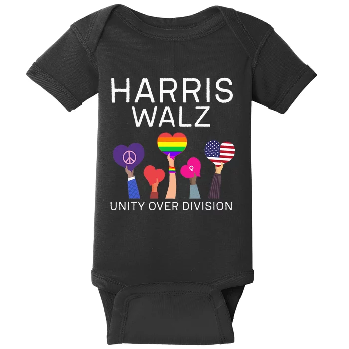 Harris Waltz 2024 Unity Over Division Baby Bodysuit