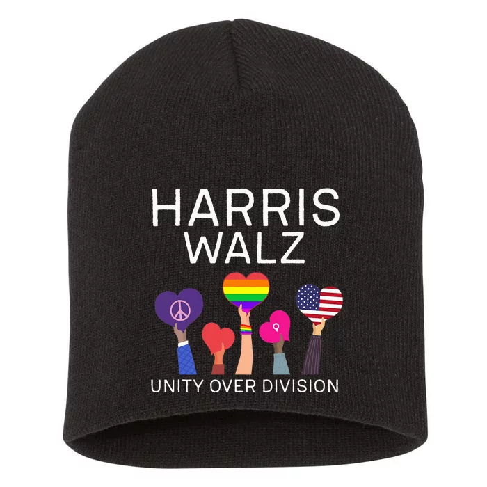 Harris Waltz 2024 Unity Over Division Short Acrylic Beanie