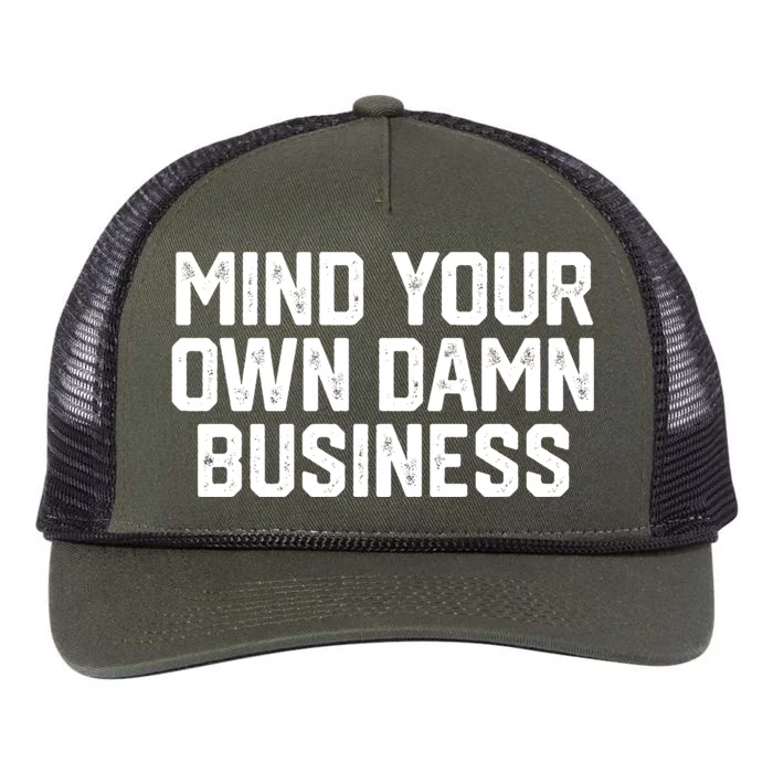 Harris Walz 2024 Mind Your Own Damn Business Retro Rope Trucker Hat Cap