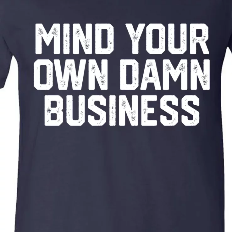 Harris Walz 2024 Mind Your Own Damn Business V-Neck T-Shirt