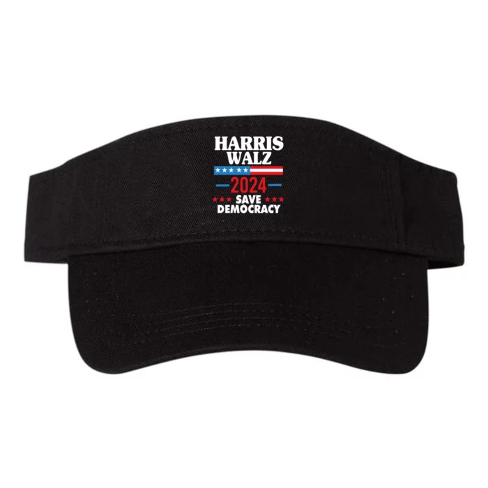 Harris Walz 2024 Save Democracy Valucap Bio-Washed Visor