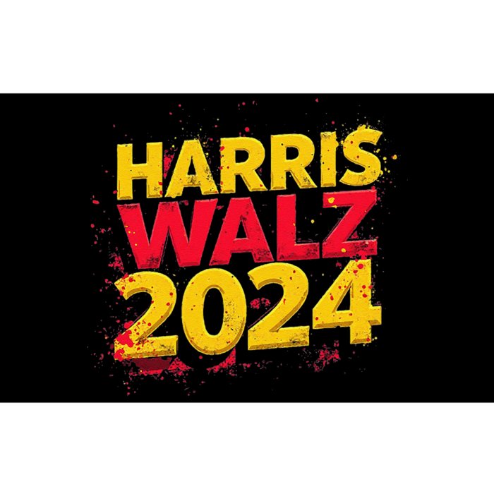 Harris Walz 2024 Typography Vibrant Dynamic Bumper Sticker