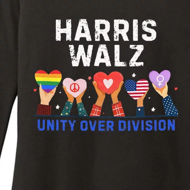 Harris Walz 2024 Unity Over Division Harris Walz 2024 Womens CVC Long Sleeve Shirt