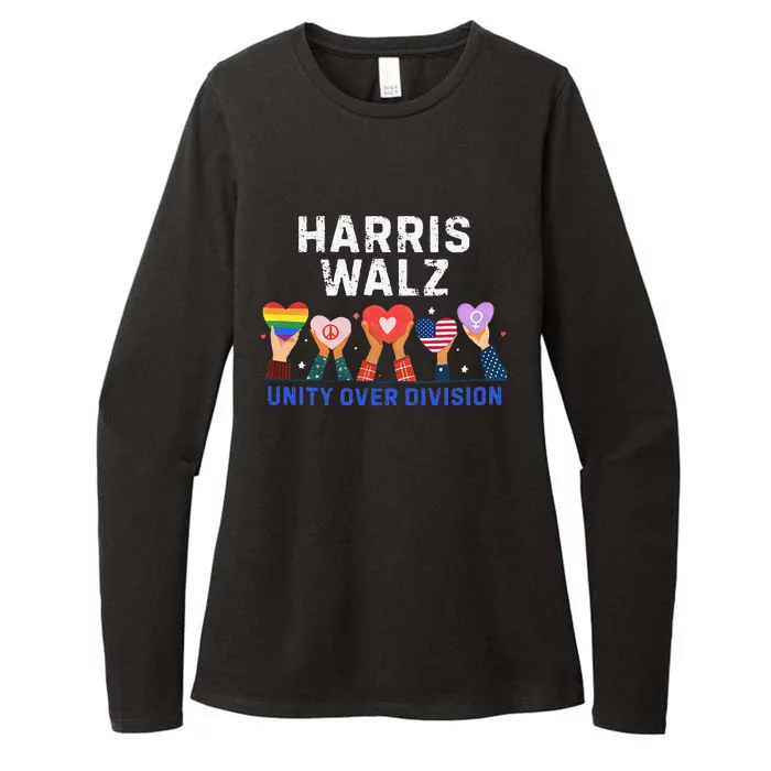 Harris Walz 2024 Unity Over Division Harris Walz 2024 Womens CVC Long Sleeve Shirt