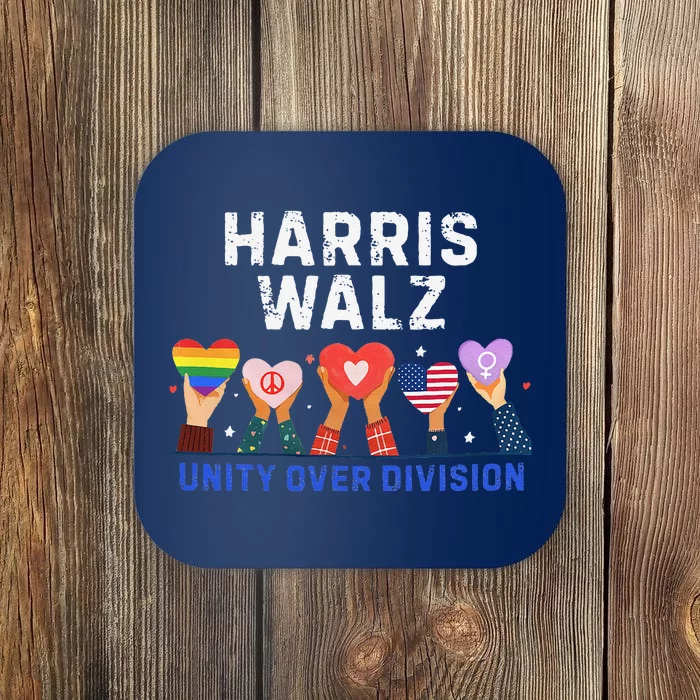 Harris Walz 2024 Unity Over Division Harris Walz 2024 Coaster