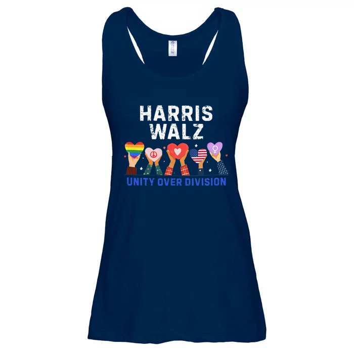 Harris Walz 2024 Unity Over Division Harris Walz 2024 Ladies Essential Flowy Tank