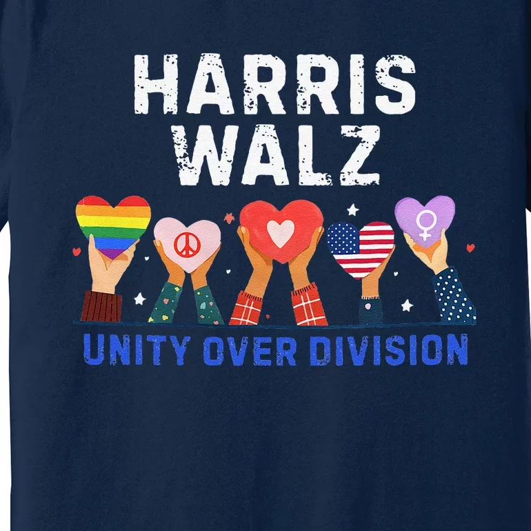 Harris Walz 2024 Unity Over Division Harris Walz 2024 Premium T-Shirt