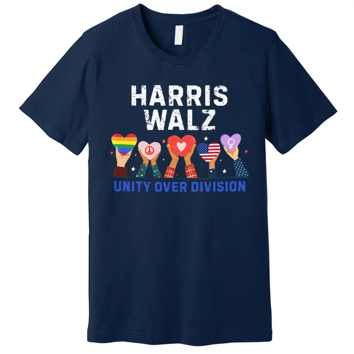 Harris Walz 2024 Unity Over Division Harris Walz 2024 Premium T-Shirt