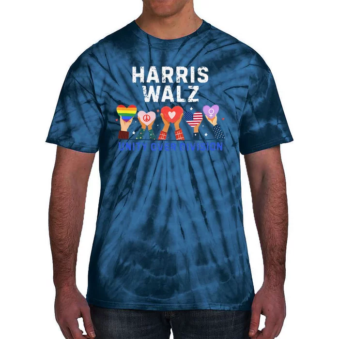 Harris Walz 2024 Unity Over Division Harris Walz 2024 Tie-Dye T-Shirt