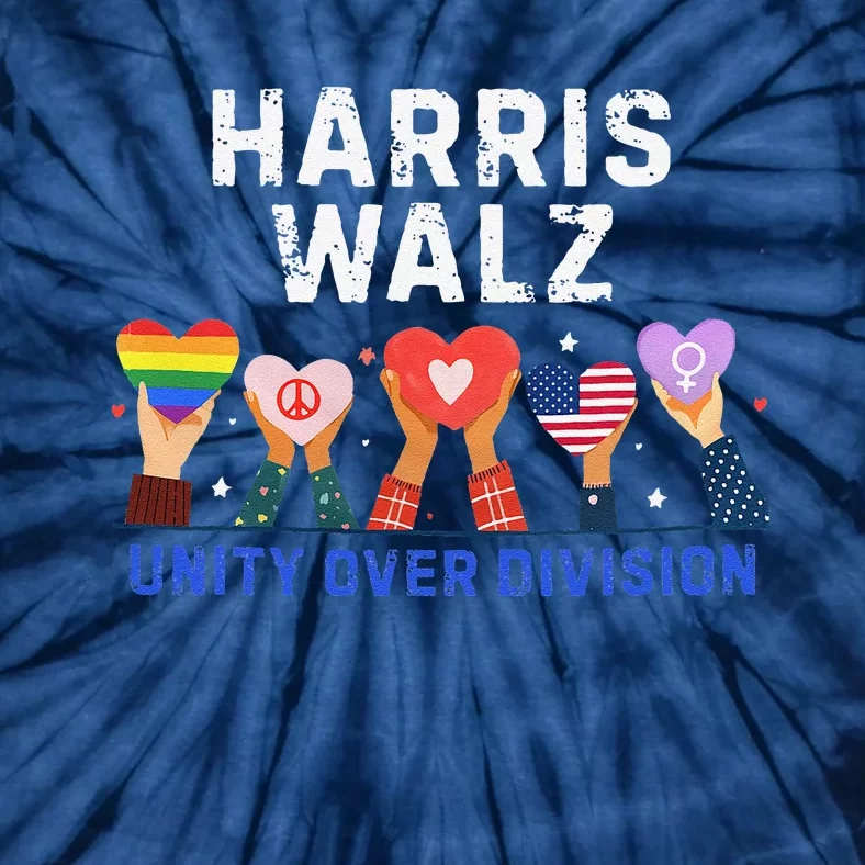 Harris Walz 2024 Unity Over Division Harris Walz 2024 Tie-Dye T-Shirt