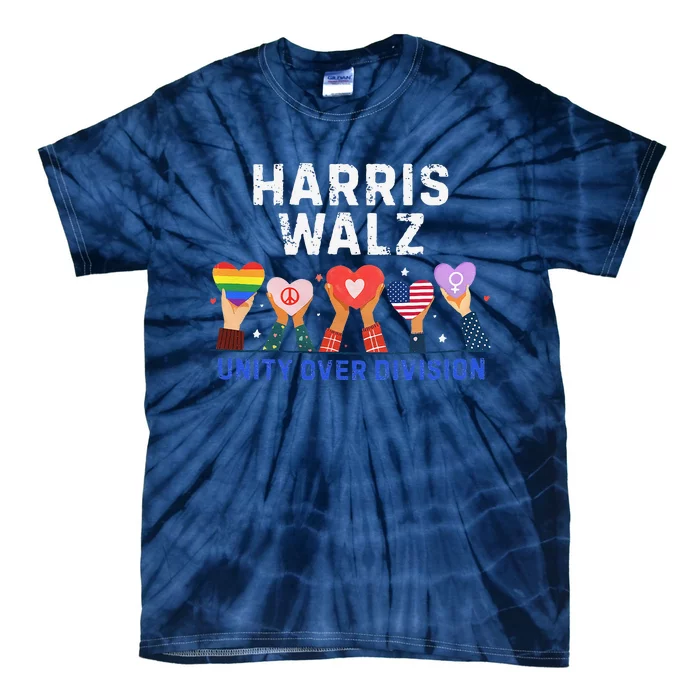 Harris Walz 2024 Unity Over Division Harris Walz 2024 Tie-Dye T-Shirt