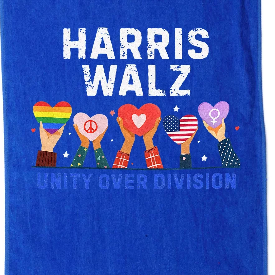 Harris Walz 2024 Unity Over Division Harris Walz 2024 Platinum Collection Golf Towel