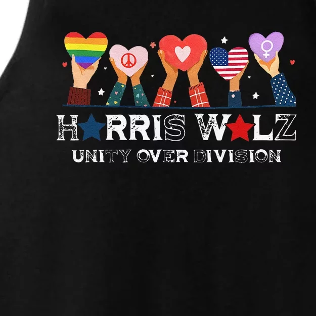 Harris Walz 2024 Unity Over Division Harris Walz 2024 Ladies Tri-Blend Wicking Tank