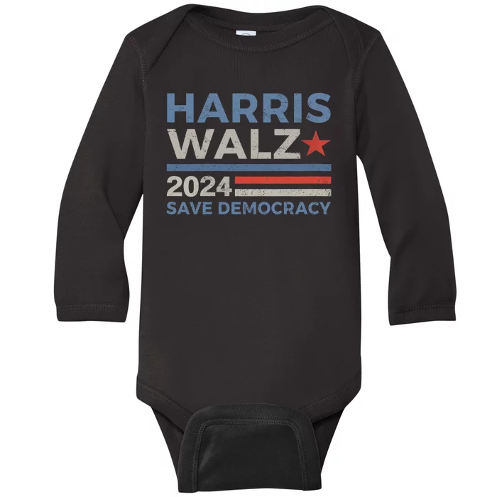 Harris Waltz 2024 Vice President Kamala Harris Tim Walz 2024 Baby Long Sleeve Bodysuit