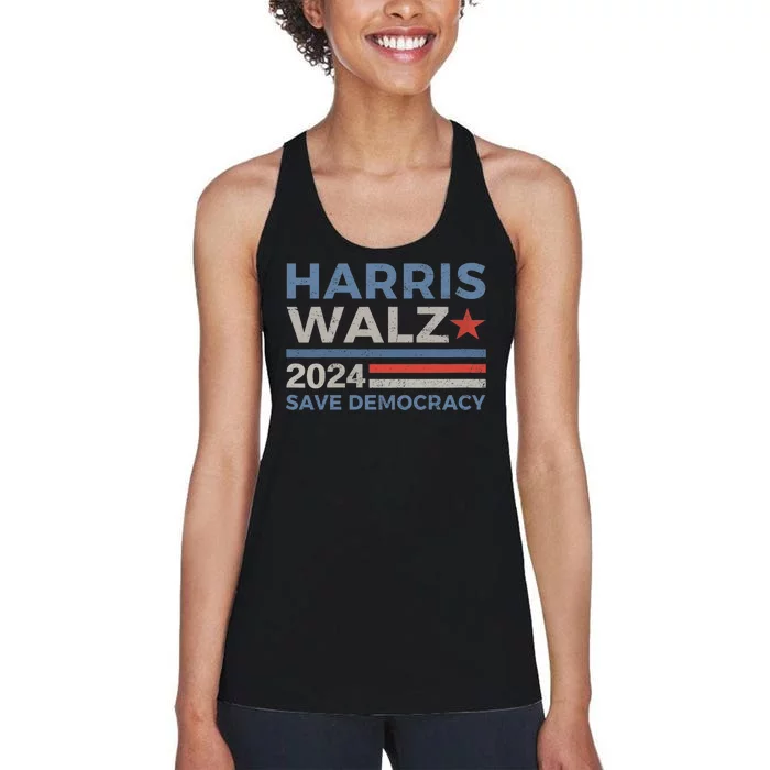 Harris Waltz 2024 Vice President Kamala Harris Tim Walz 2024 Women's Racerback Tank