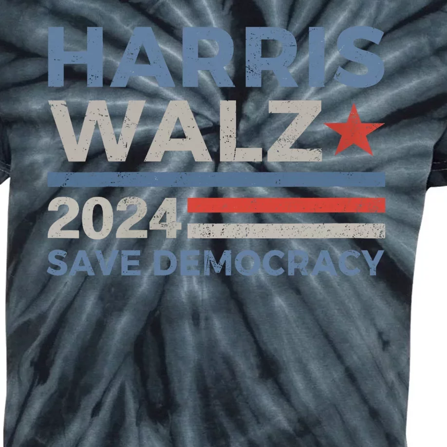 Harris Waltz 2024 Vice President Kamala Harris Tim Walz 2024 Kids Tie-Dye T-Shirt