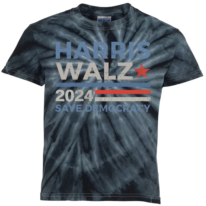 Harris Waltz 2024 Vice President Kamala Harris Tim Walz 2024 Kids Tie-Dye T-Shirt