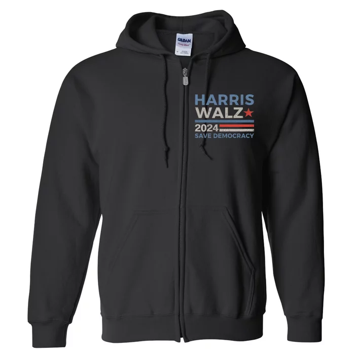 Harris Waltz 2024 Vice President Kamala Harris Tim Walz 2024 Full Zip Hoodie