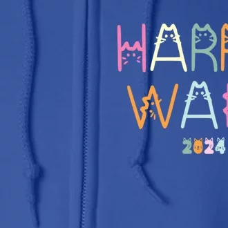 Harris Walz 2024 Cat Letters Harris Waltz 2024 Cat Letters Meaningful Gift Full Zip Hoodie