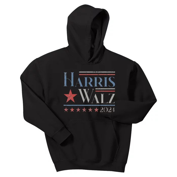 Harris Waltz 2024 Election Vote Kamala Harris Tim Waltz 2024 Kids Hoodie