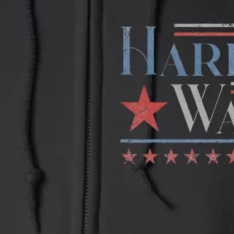 Harris Waltz 2024 Election Vote Kamala Harris Tim Waltz 2024 Full Zip Hoodie