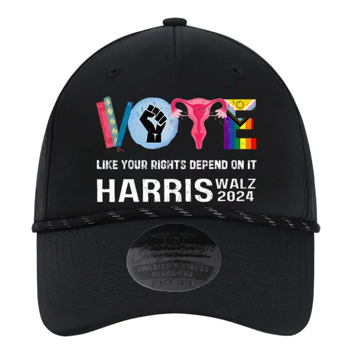 Harris Walz 24 Vote Books R.E.P.R.O.D.U.C.T.I.V.E R.I.G.H.T.S Lgbt Election Performance The Dyno Cap