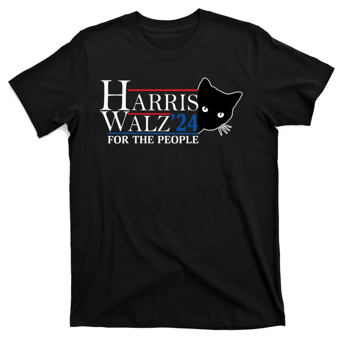 Harris Waltz 2024 For The People Cat Lady Kamala Harris 2024 T-Shirt