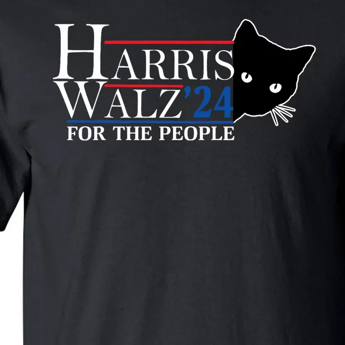 Harris Waltz 2024 For The People Cat Lady Kamala Harris 2024 Tall T-Shirt